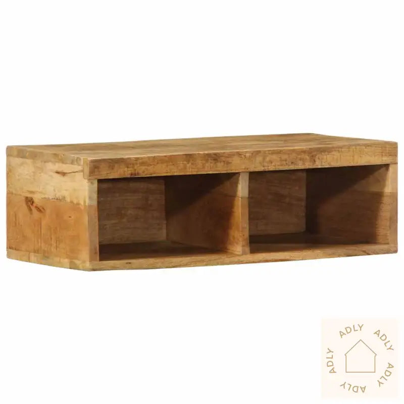 Veggmontert Tv-Benk 60X30X19 Cm Grovt Heltre Mangotre