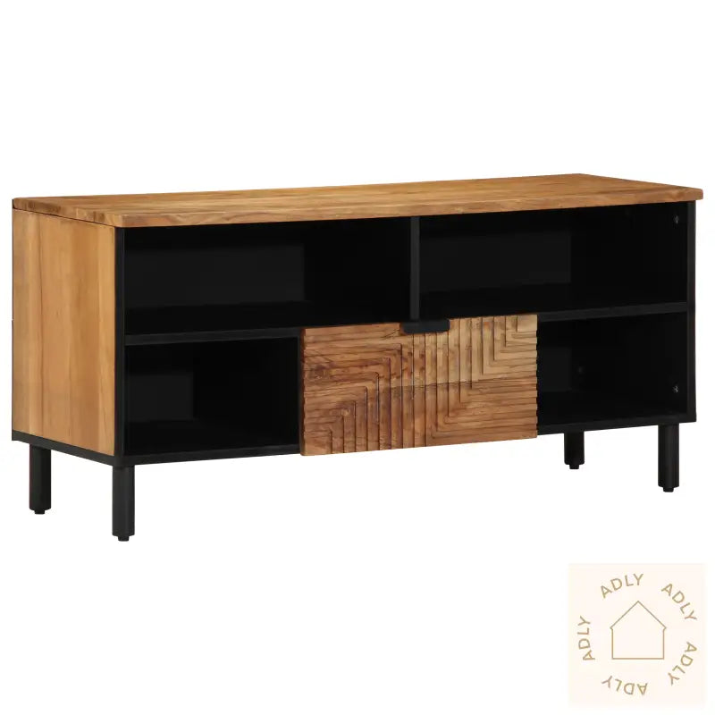Tv-Benk 100X33,5X46 Cm Massivt Akasietre