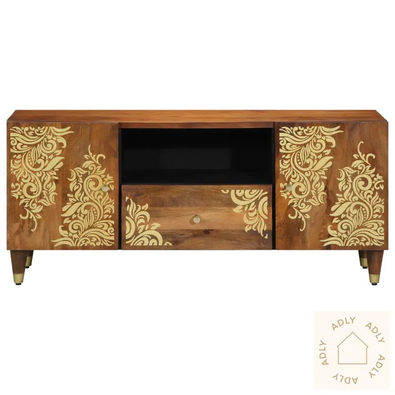 Tv-Skap 105X33X46 Cm Solid Tre Mango