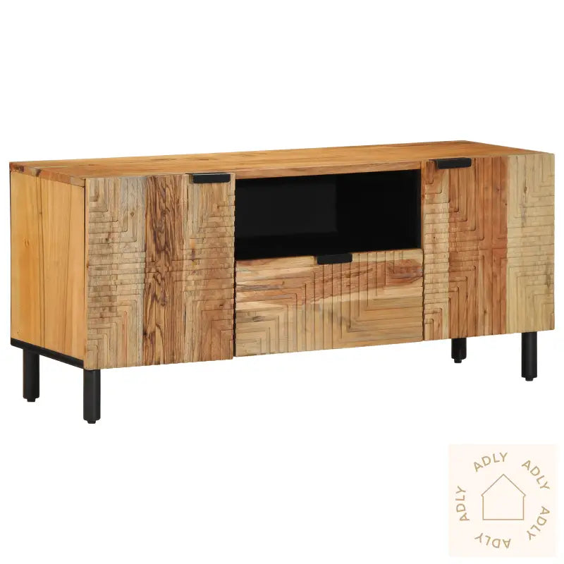 Tv Cabinet 105X33,5X46 Cm Solid Wood Acacia