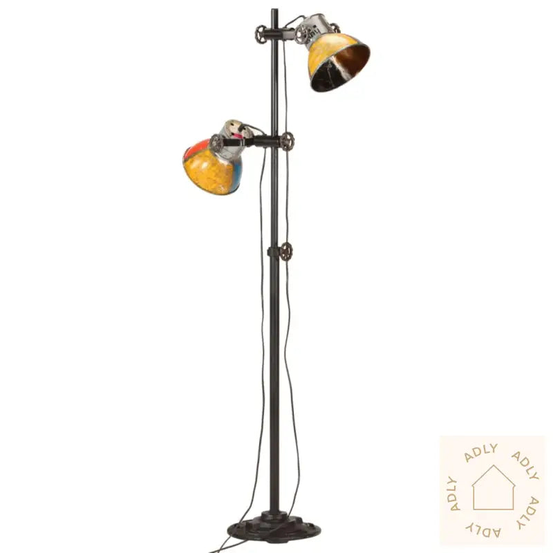 Gulvlampe Med 2 Lampeskjermer Flerfarget E27