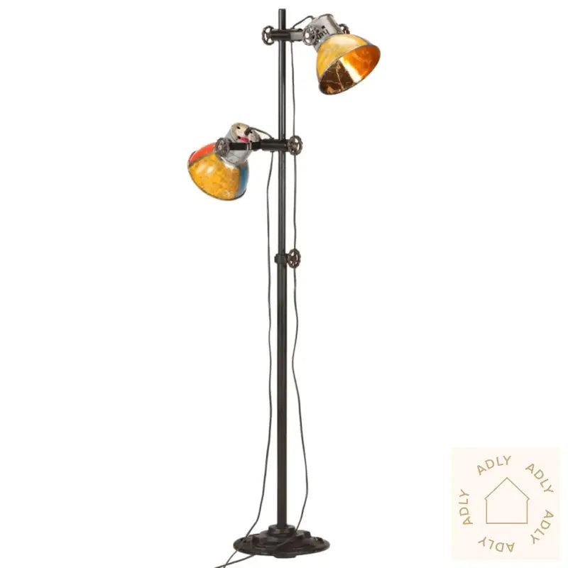 Gulvlampe Med 2 Lampeskjermer Flerfarget E27