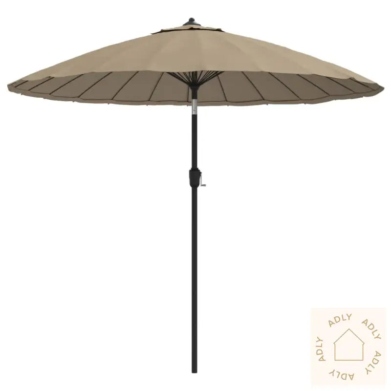 Parasoll Med Aluminiumsstang 270 Cm Gråbrun