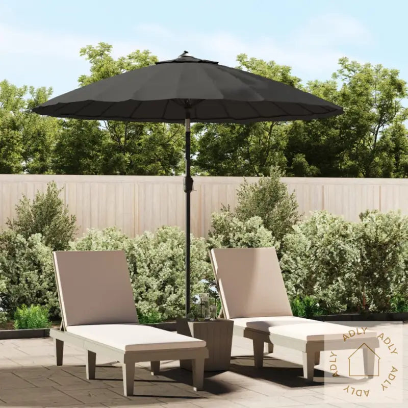 Parasoll Med Aluminiumsstang 270 Cm Antrasitt