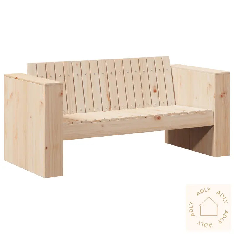 Hagesofa 2-Seter 134X60X62 Cm Solid Tre Furu