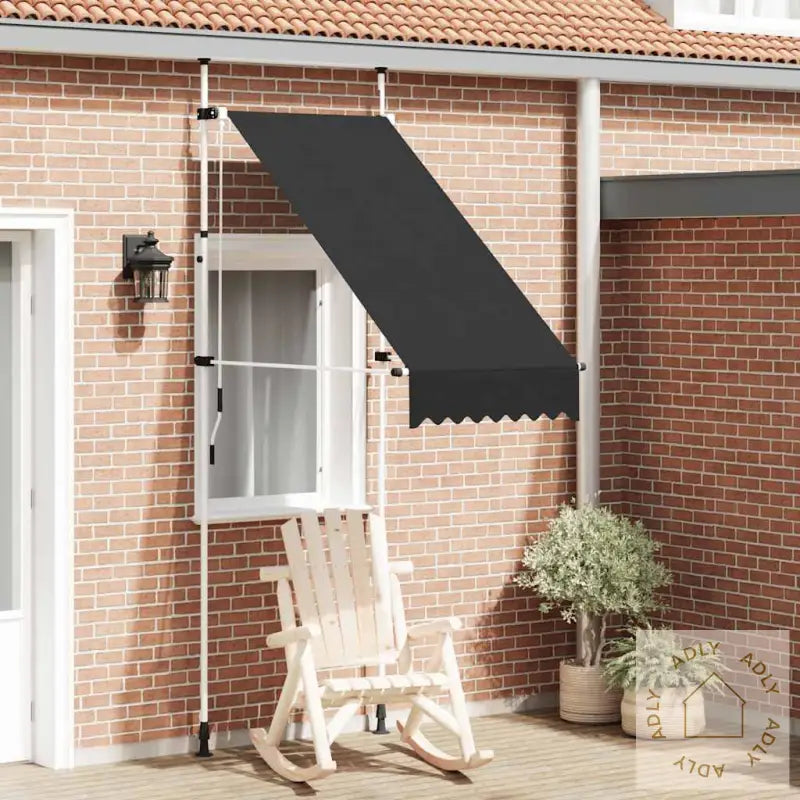 Manuell Uttrekkbar Markise 100 Cm Antrasitt
