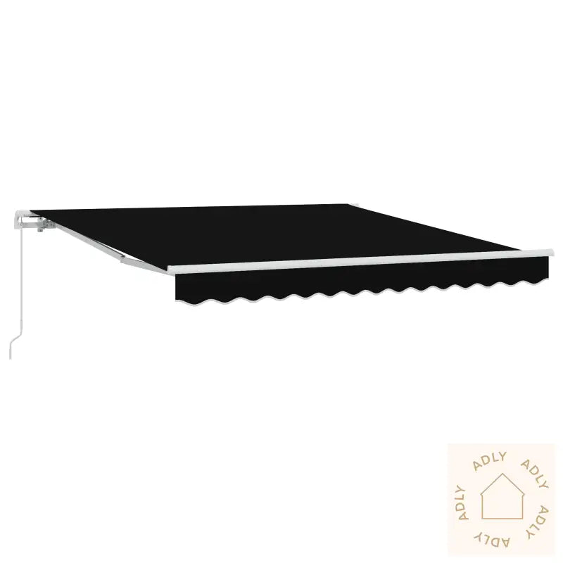 Manuell Uttrekkbar Markise Svart 300X250 Cm