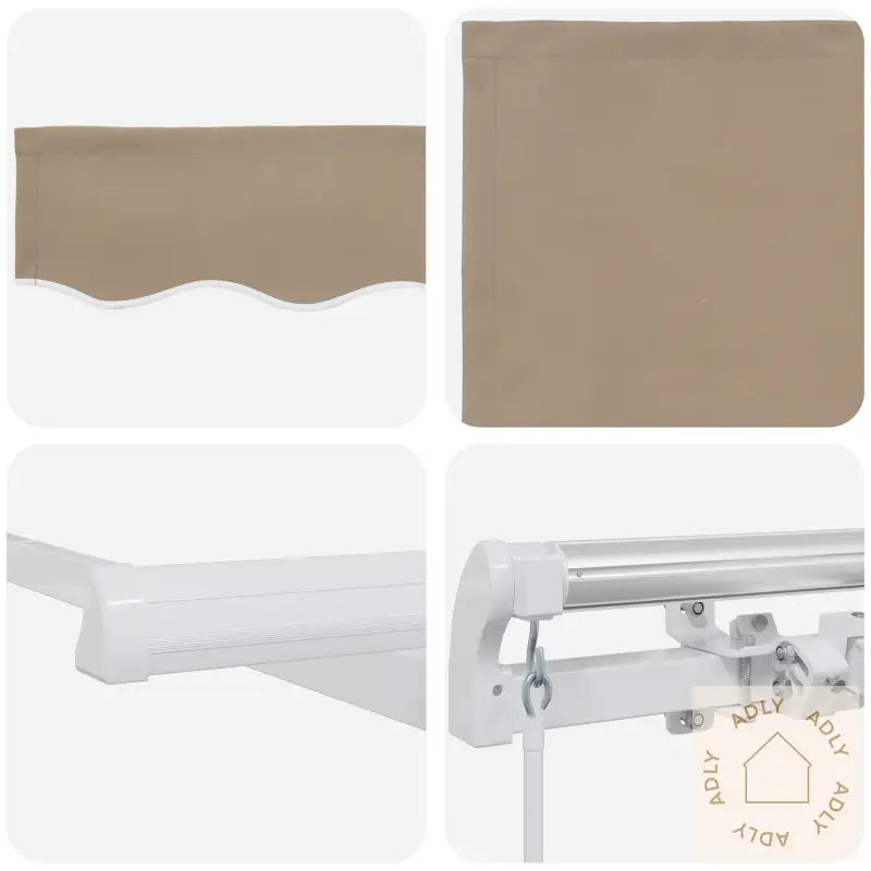 Manuell Uttrekkbar Markise Beige 300X250 Cm
