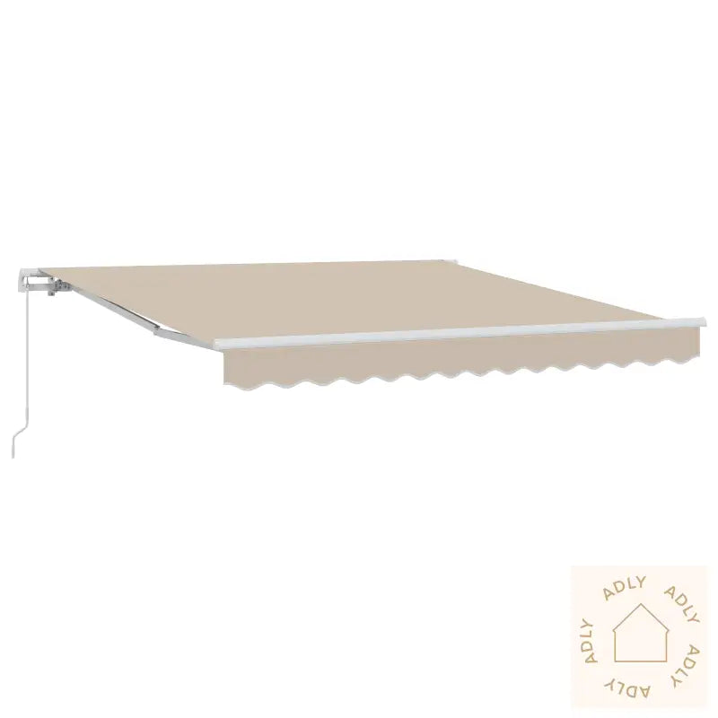 Manuell Uttrekkbar Markise Beige 300X250 Cm