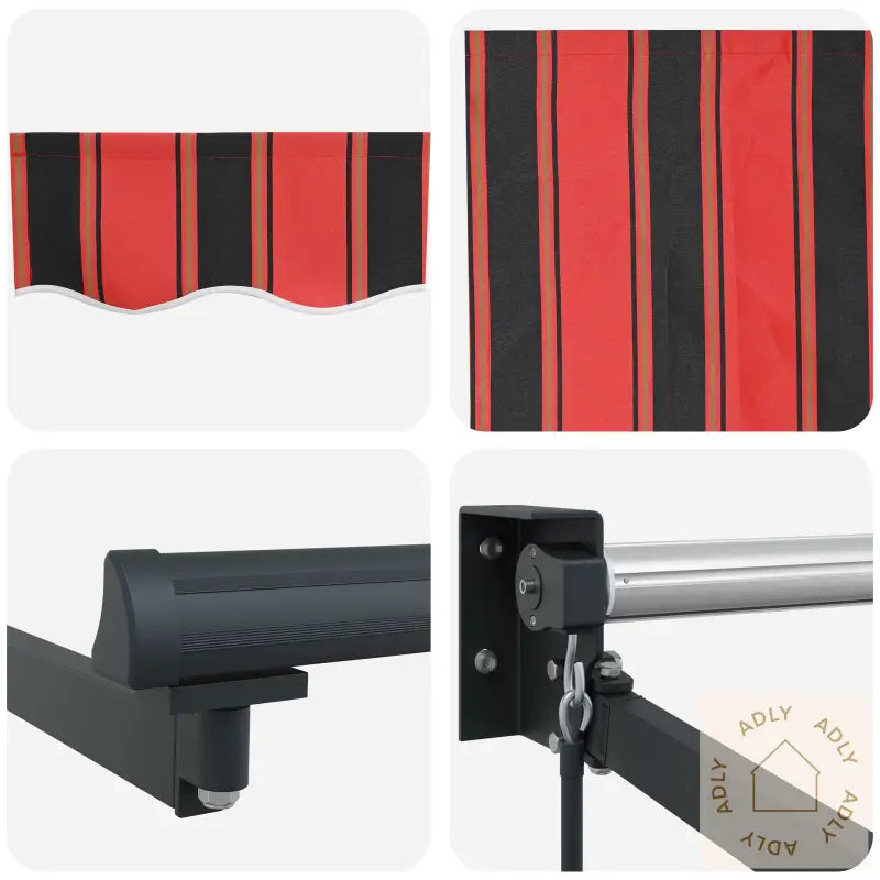 Manuell Uttrekkbar Markise Oransje Og Brun 450X300 Cm