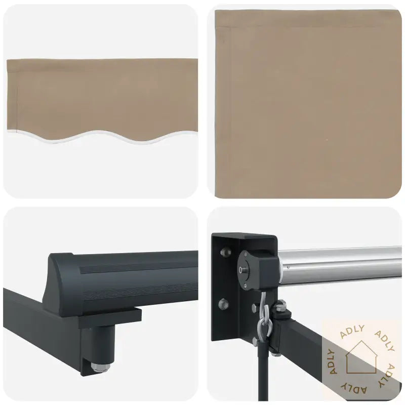 Manuell Uttrekkbar Markise Beige 400X300 Cm