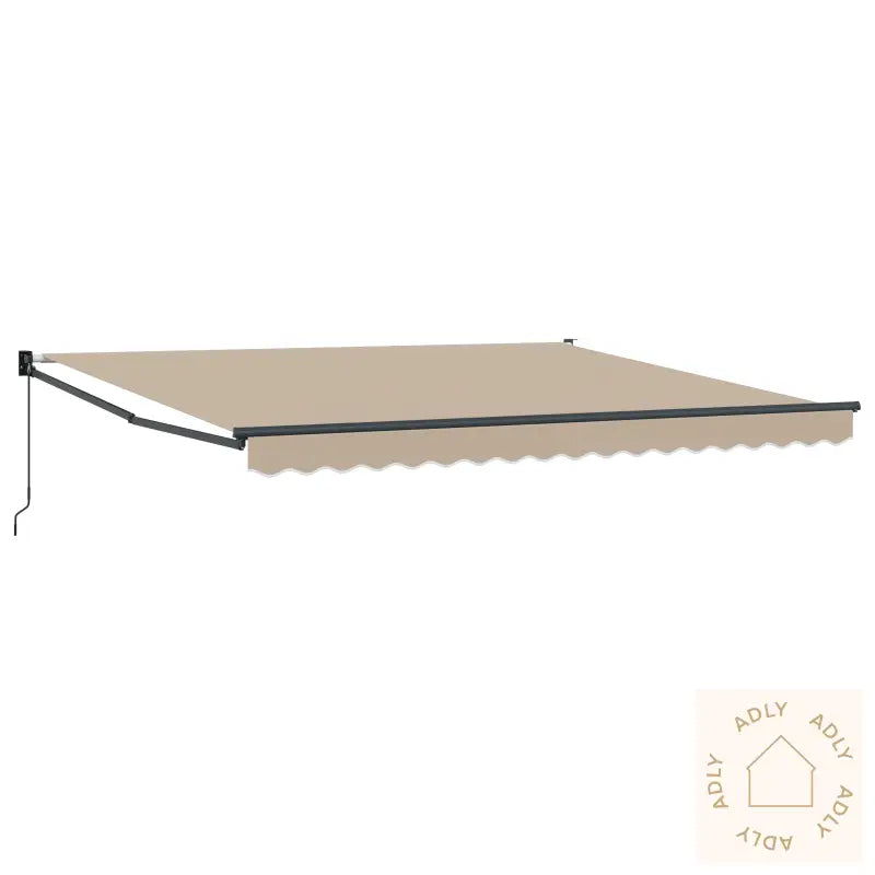 Manuell Uttrekkbar Markise Beige 400X300 Cm