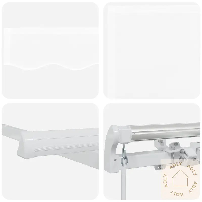 Manuell Uttrekkbar Markise Hvit 500X350 Cm