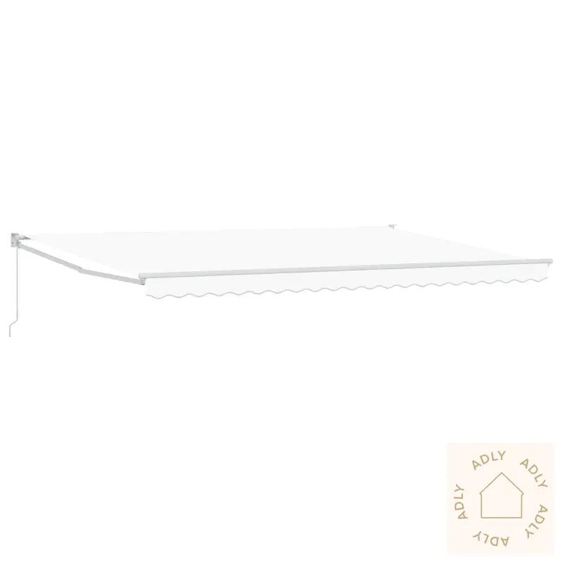 Manuell Uttrekkbar Markise Hvit 500X300 Cm