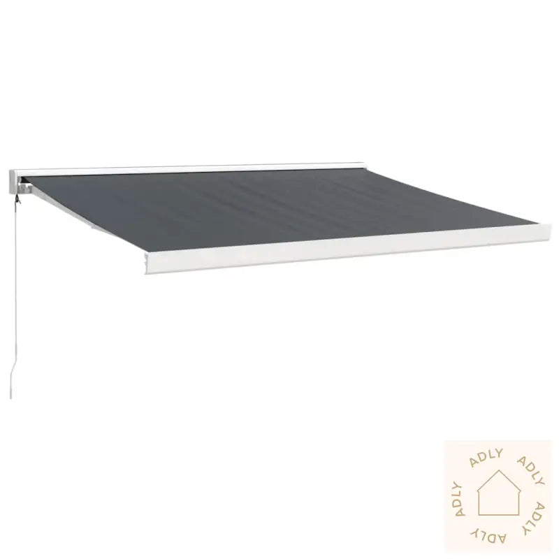 Uttrekkbar Markise Antrasitt 3X2,5 M Stoff Og Aluminium