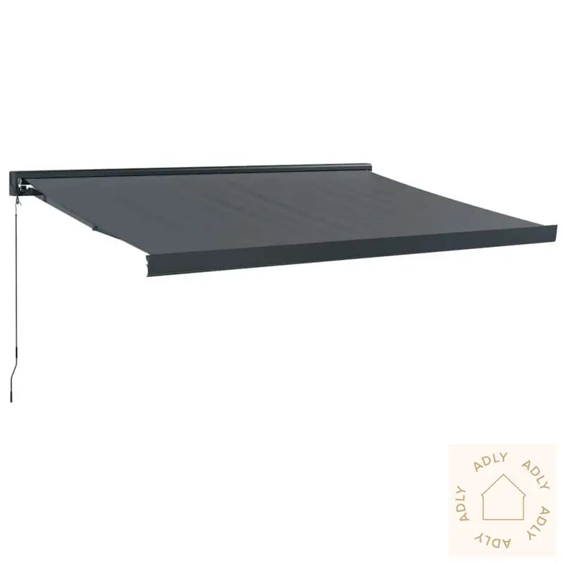 Uttrekkbar Markise Antrasitt 3X2,5 M Stoff Og Aluminium