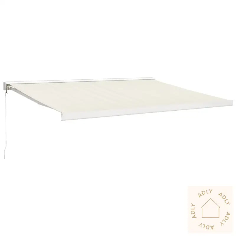Uttrekkbar Markise Kremhvit 4X3 M Stoff Og Aluminium