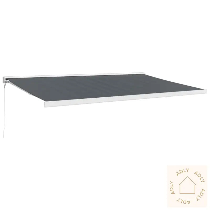 Uttrekkbar Markise Antrasitt 5X3 M Stoff Og Aluminium