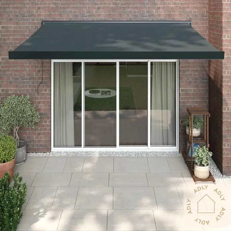 Uttrekkbar Markise Antrasitt 3X2,5 M Stoff Og Aluminium
