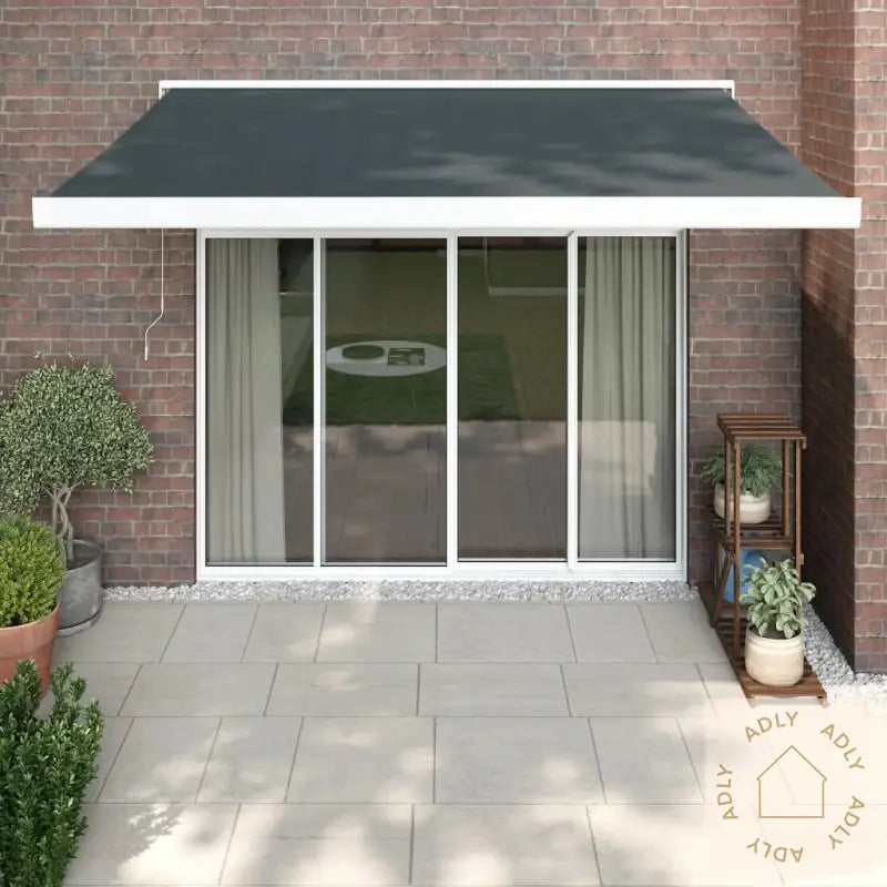 Uttrekkbar Markise Antrasitt 3X2,5 M Stoff Og Aluminium