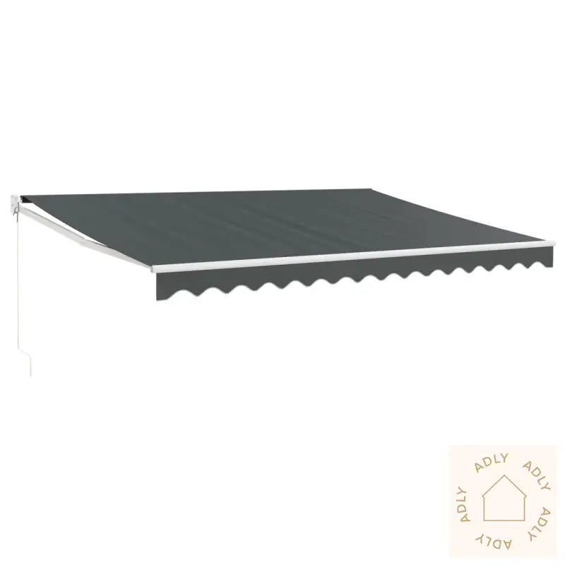 Uttrekkbar Markise Antrasitt 4,5X3 M Stoff Og Aluminium