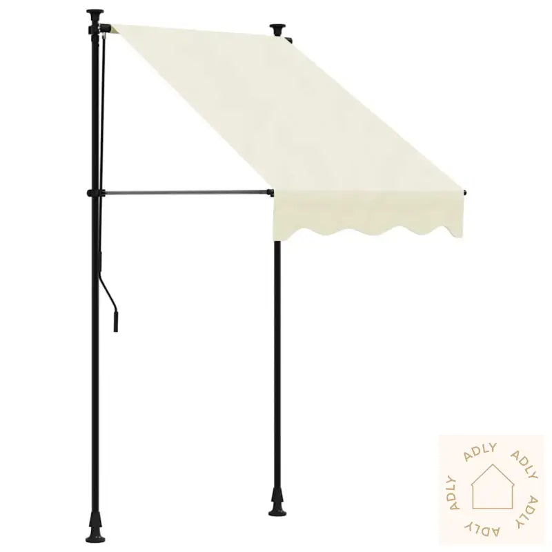 Uttrekkbar Markise Kremhvit 100X150 Cm Stoff Og Stål