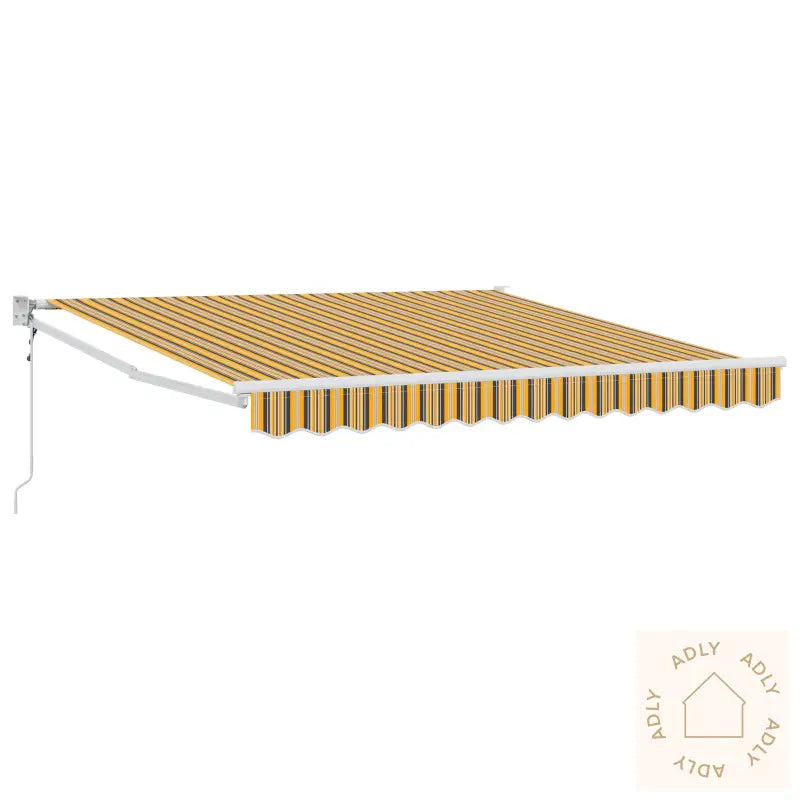 Automatisk Uttrekkbar Markise Med Flerfarget Stripe 350X250 Cm