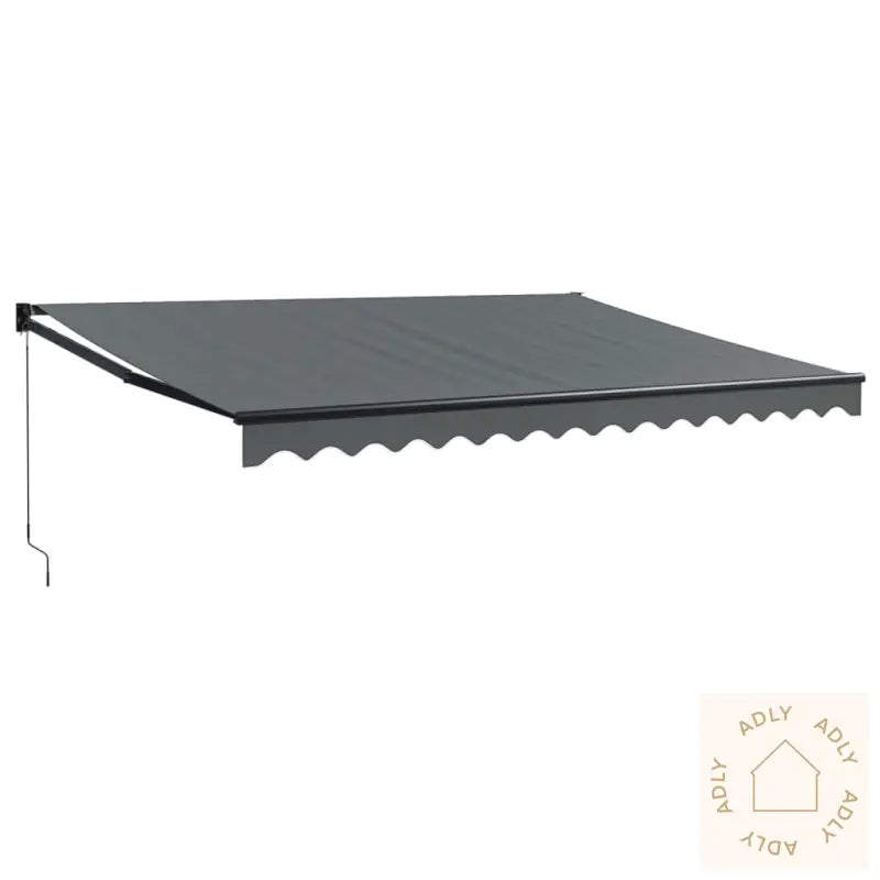 Uttrekkbar Markise Antrasitt 4X3 M Stoff Og Aluminium