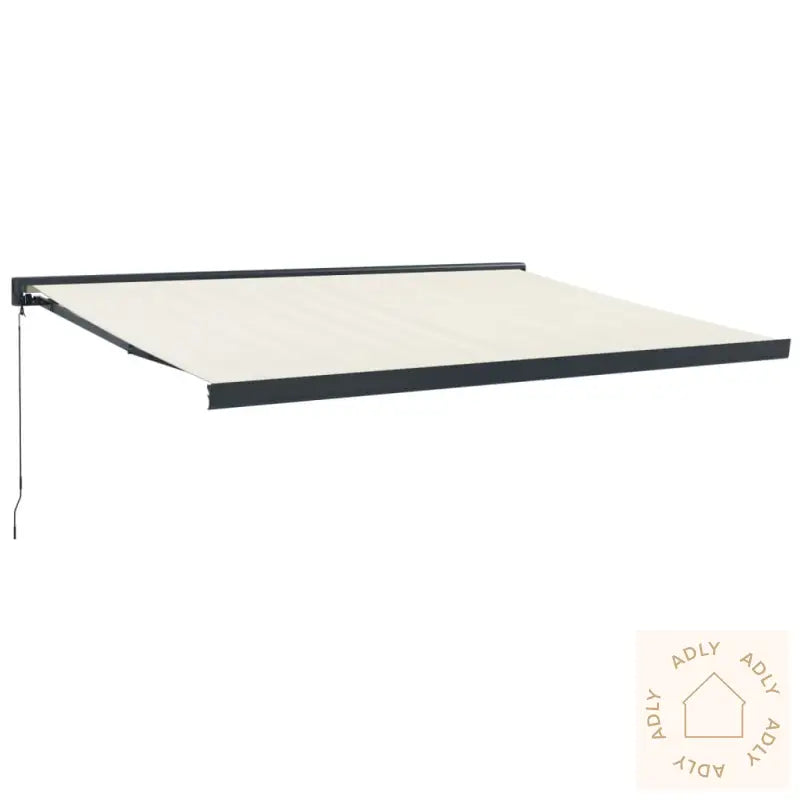 Uttrekkbar Markise Kremhvit 4X3 M Stoff Og Aluminium