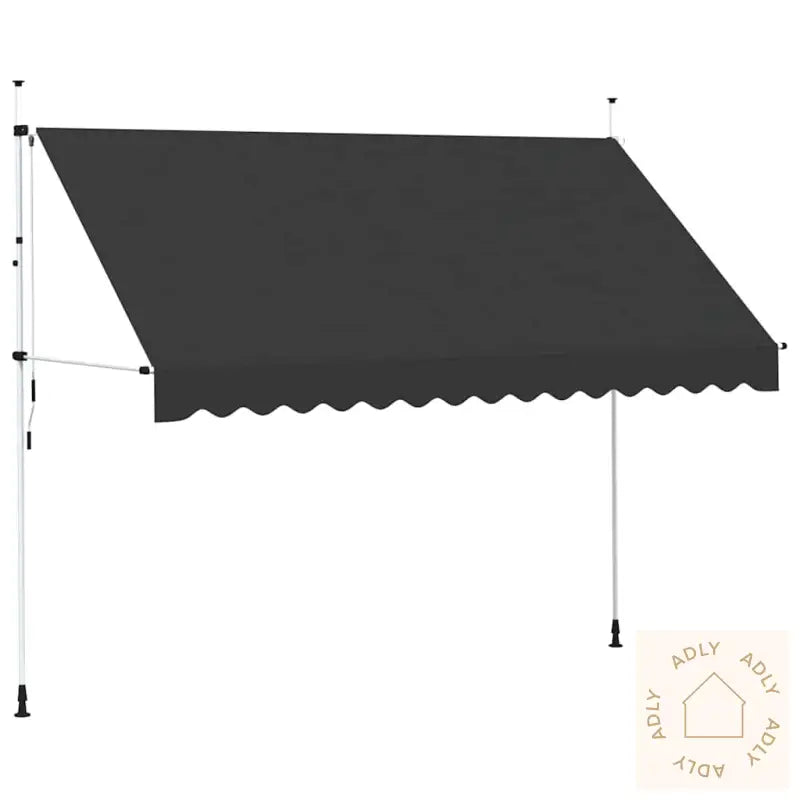 Manuell Uttrekkbar Markise 350 Cm Antrasitt