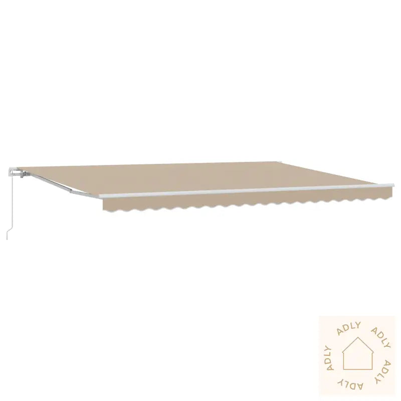 Manuell Uttrekkbar Markise Beige 500X350 Cm