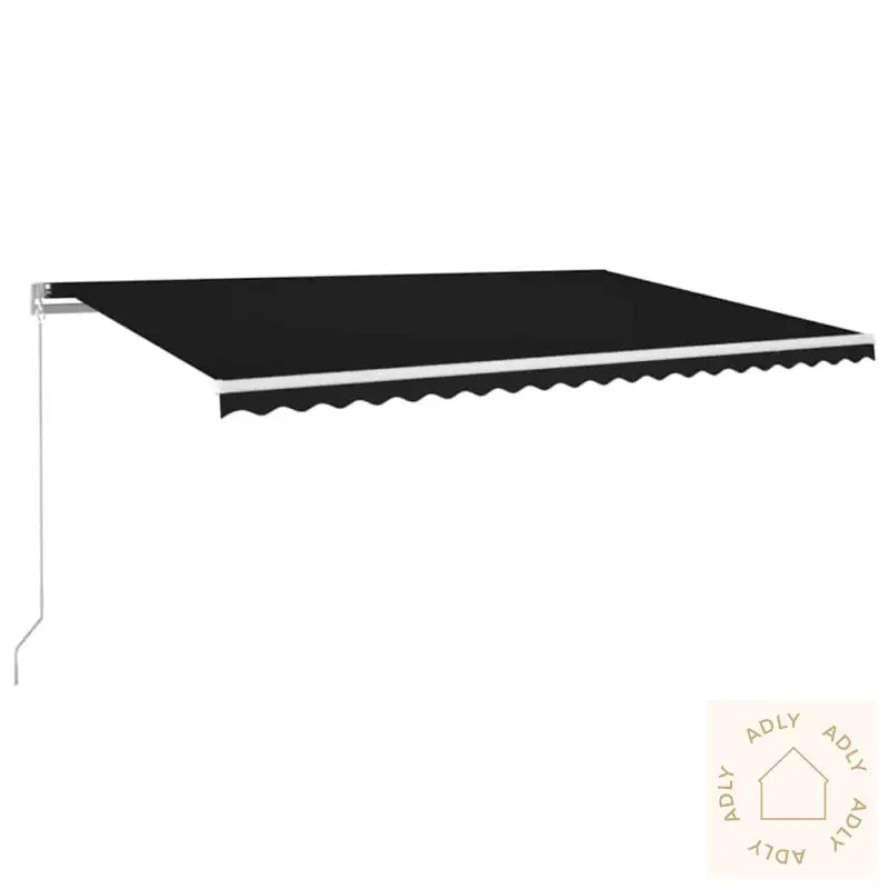 Manuell Uttrekkbar Markise Med Led 500X300 Cm Antrasitt