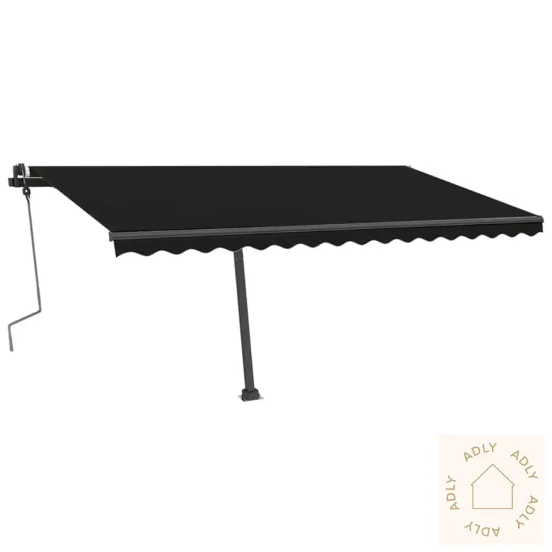 Frittstående Manuell Uttrekkbar Markise 400X350 Cm Antrasitt