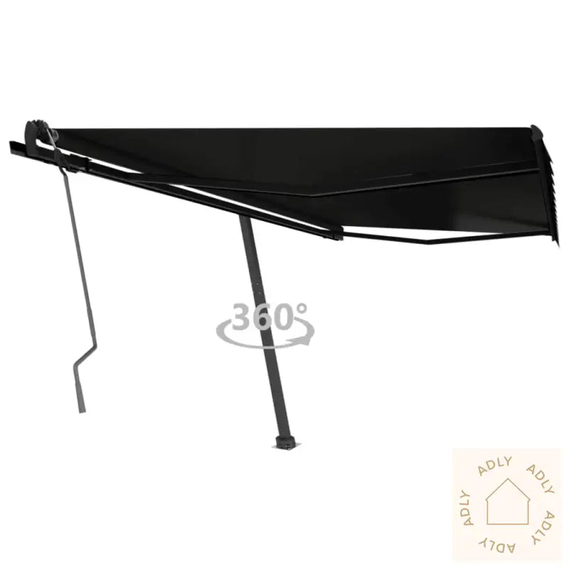Frittstående Manuell Uttrekkbar Markise 450X350 Cm Antrasitt
