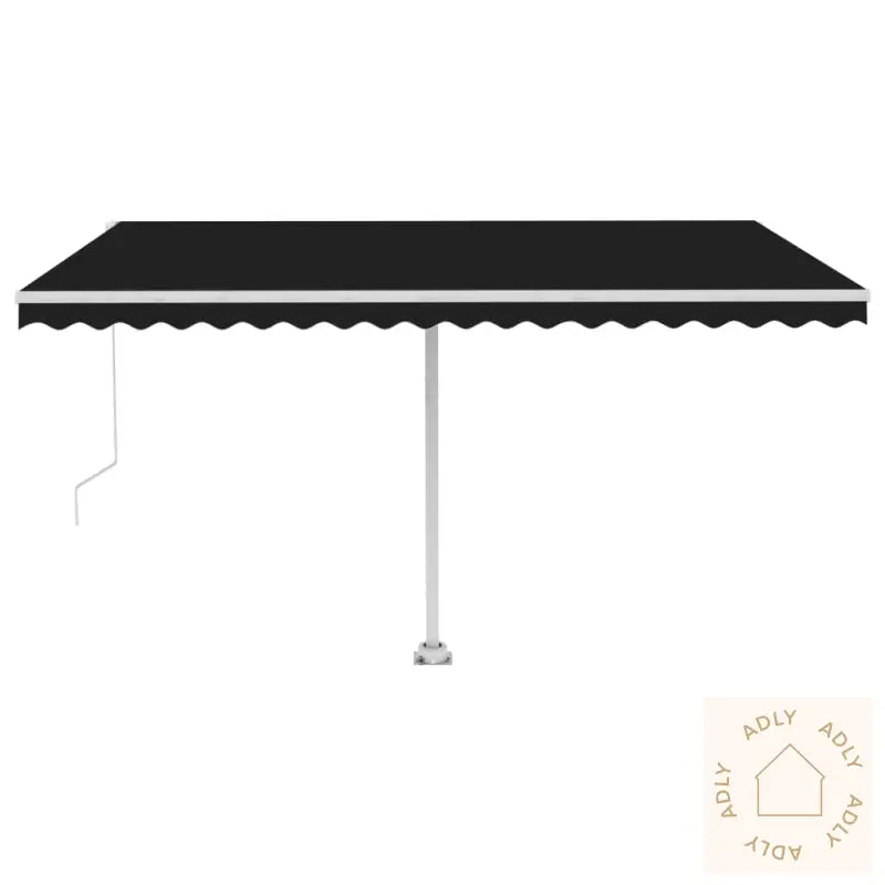 Frittstående Manuell Uttrekkbar Markise 400X350 Cm Antrasitt