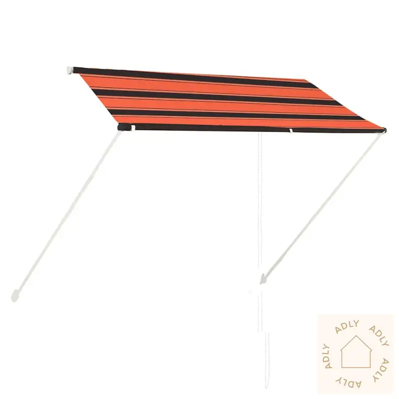 Uttrekkbar Markise 250X150 Cm Oransje Og Brun