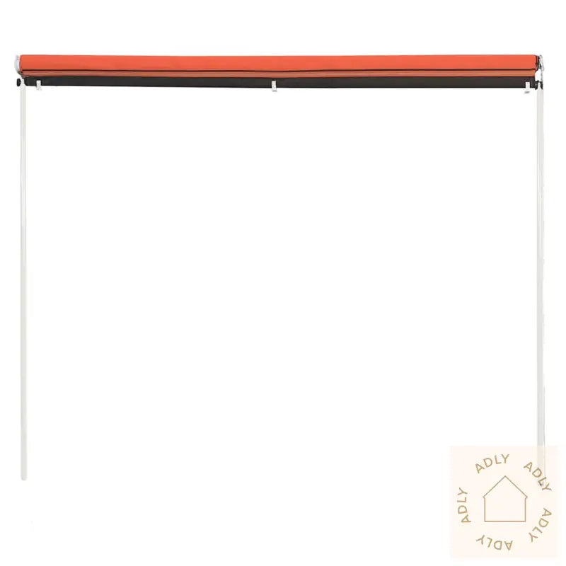 Uttrekkbar Markise 250X150 Cm Oransje Og Brun