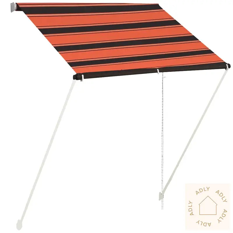 Uttrekkbar Markise 150X150 Cm Oransje Og Brun