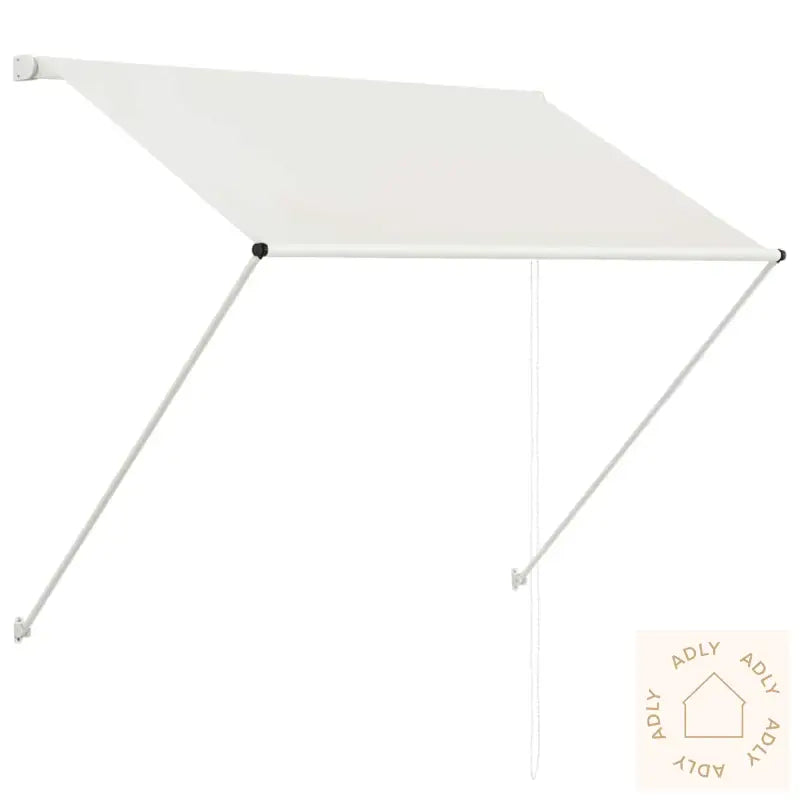 Uttrekkbar Markise 100X150 Cm Kremhvit