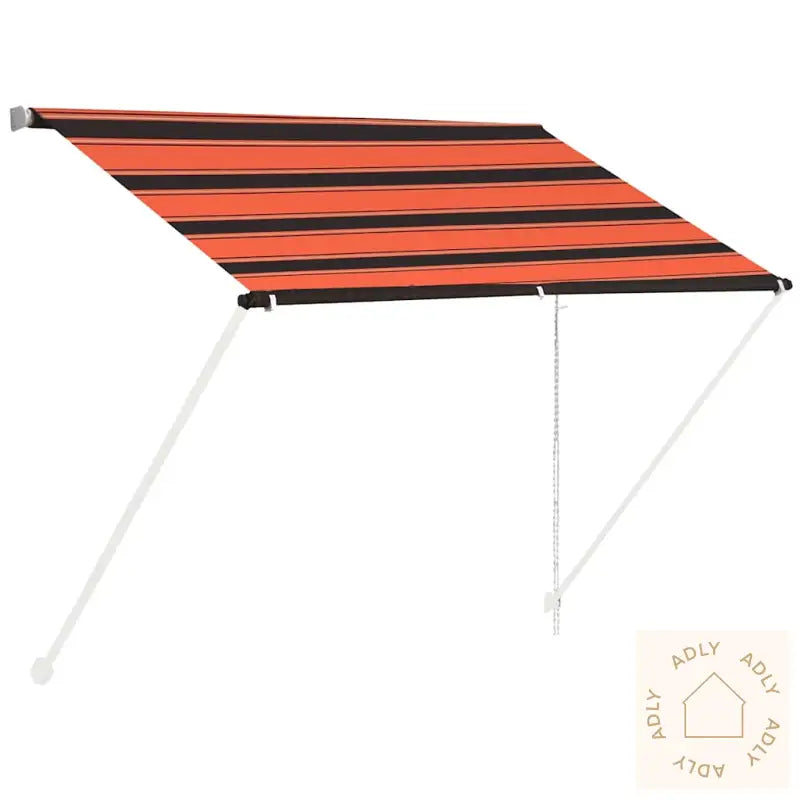 Uttrekkbar Markise 100X150 Cm Oransje Og Brun