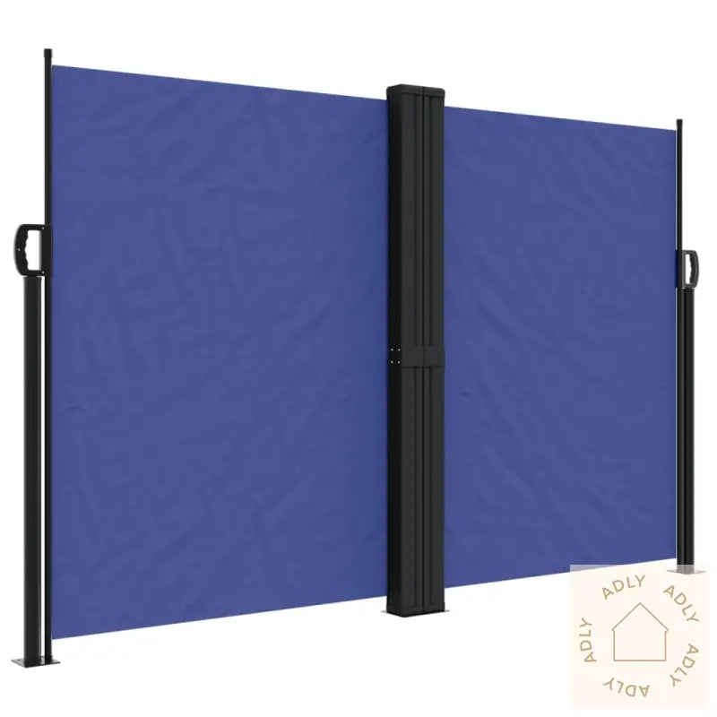 Uttrekkbar Sidemarkise Blå 160X1000 Cm