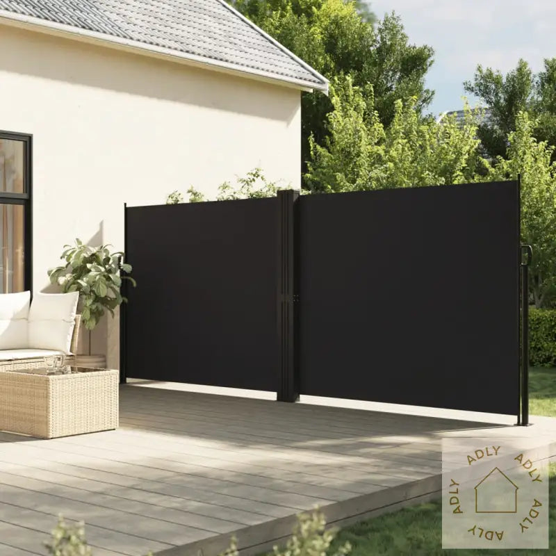 Uttrekkbar Sidemarkise 180X1000 Cm Svart