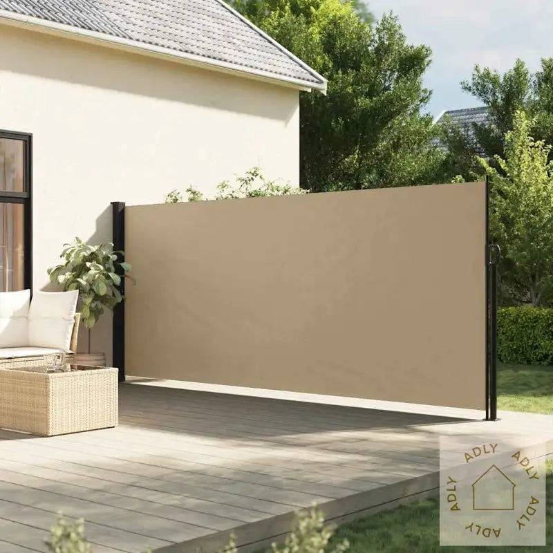 Uttrekkbar Sidemarkise Beige 170X300 Cm