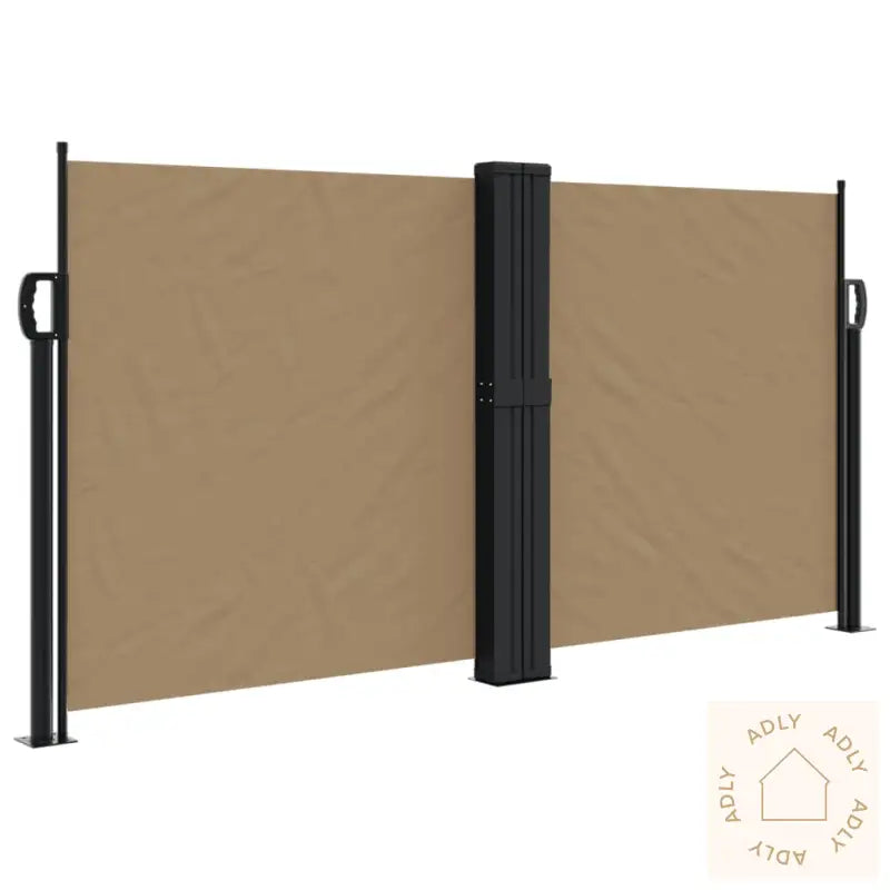 Uttrekkbar Sidemarkise 120X1000 Cm Gråbrun