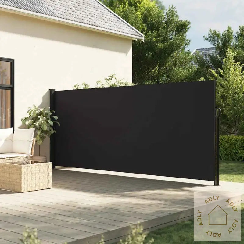 Uttrekkbar Sidemarkise 160X600 Cm Svart