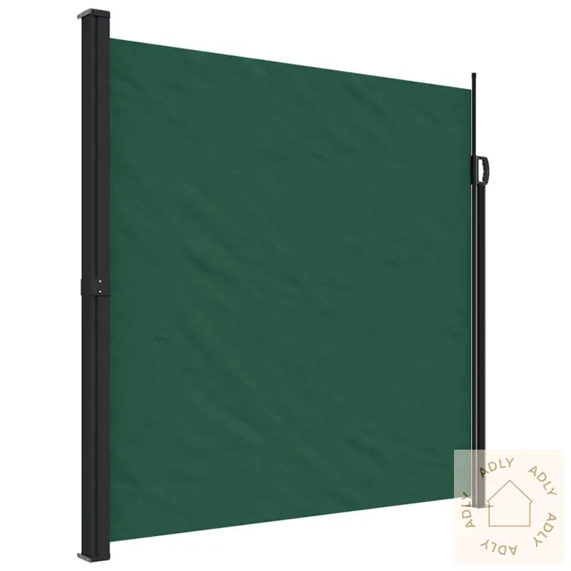 Uttrekkbar Sidemarkise Mørkegrønn 200X600 Cm