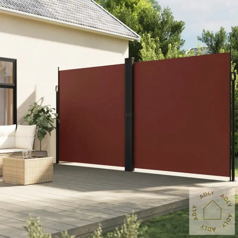 Uttrekkbar Sidemarkise 200X600 Cm Brun