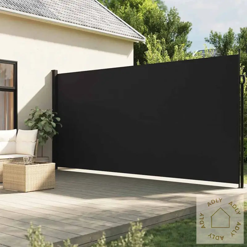 Uttrekkbar Sidemarkise Svart 220X300 Cm