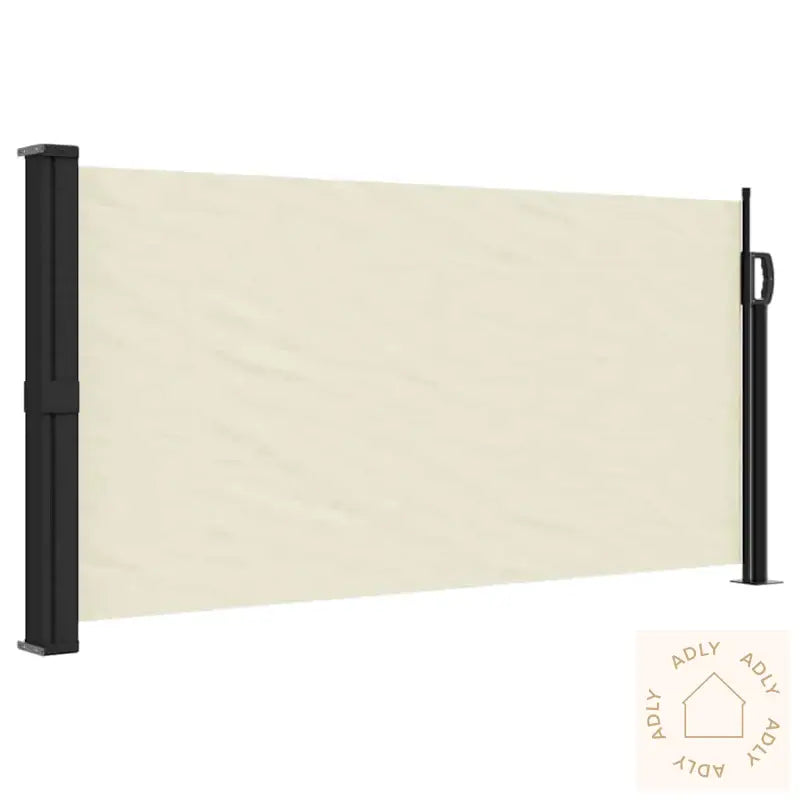 Uttrekkbar Sidemarkise Kremhvit 100X300 Cm