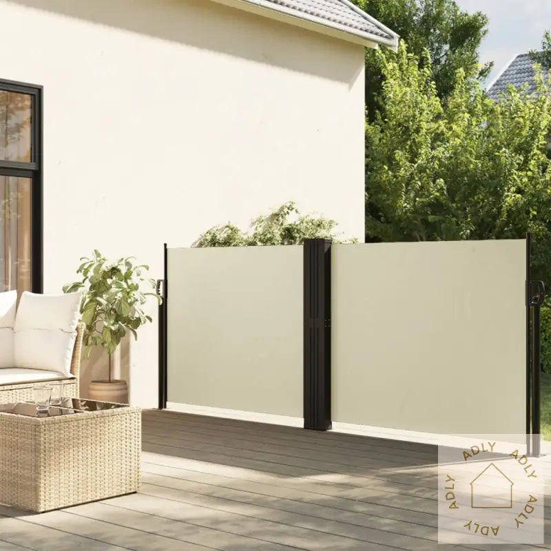 Uttrekkbar Sidemarkise 120X600 Cm Kremhvit
